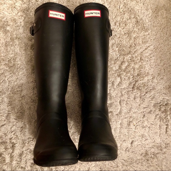 Hunter boots black matte, EU 38 - Picture 1 of 4